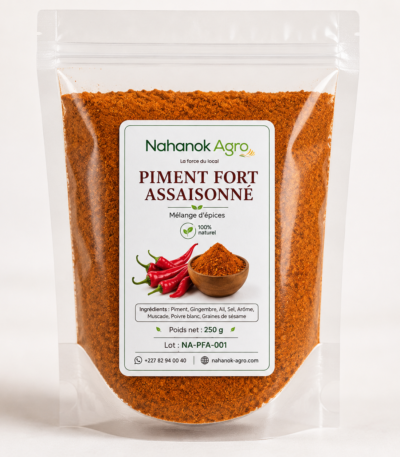 Sachet doypack de piment fort assaisonné Nahanok Agro 250g