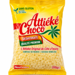 Attiéké Choco déshydraté 200 g – Sémoule de manioc ivoirienne en sachet jaune