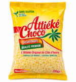Attiéké Choco déshydraté 200 g – Sémoule de manioc ivoirienne en sachet jaune
